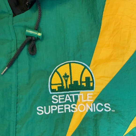 Vintage NBA Seattle SuperSonics Apex One Heavyweight Full Zip Winter Jacket - Picture 3 of 10